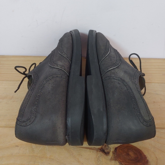 Vintage Roots Grey Leather Wingtip Derby Shoes Men's Size 10 US - Picture 12 of 16